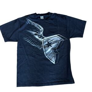 Vintage Famous Stars and Straps Black Tee Shirt Mens Large